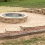 fire pit patio retaining wall
